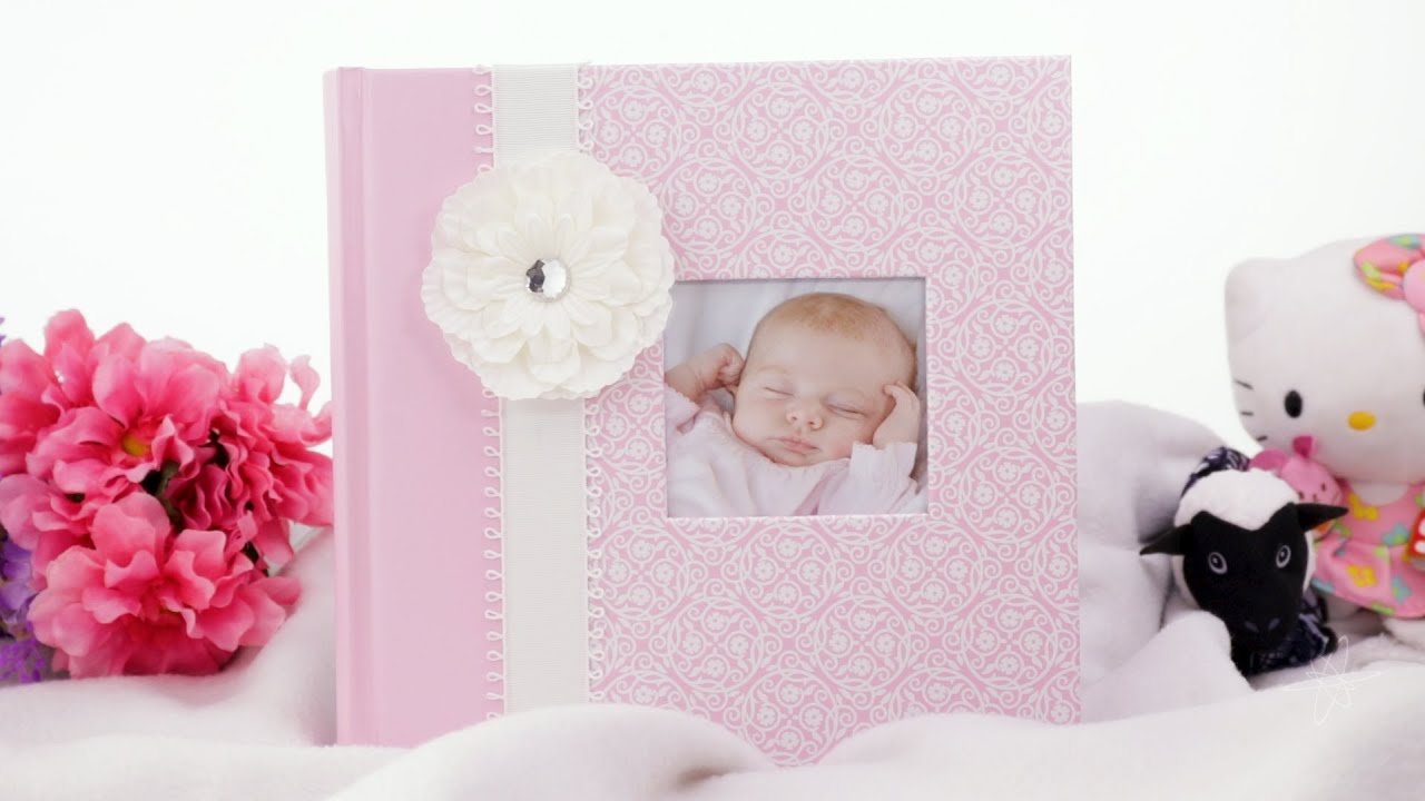 C.R. Gibson Memory Book Album For Baby Girls &ndash; Holds 4x6 Photos