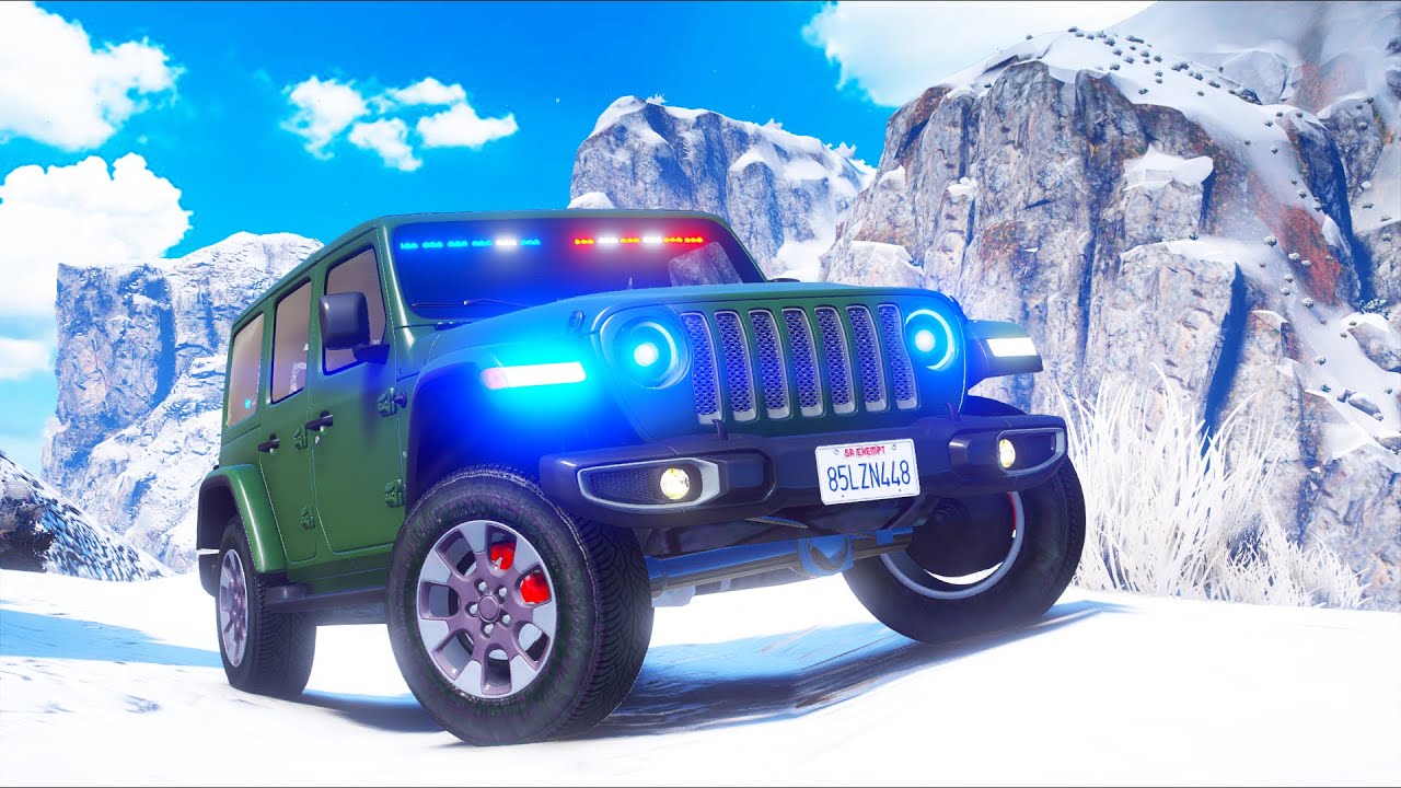 Park Ranger Jeep Wrangler Rubicon Patrol in GTA 5!! (Police Mod)