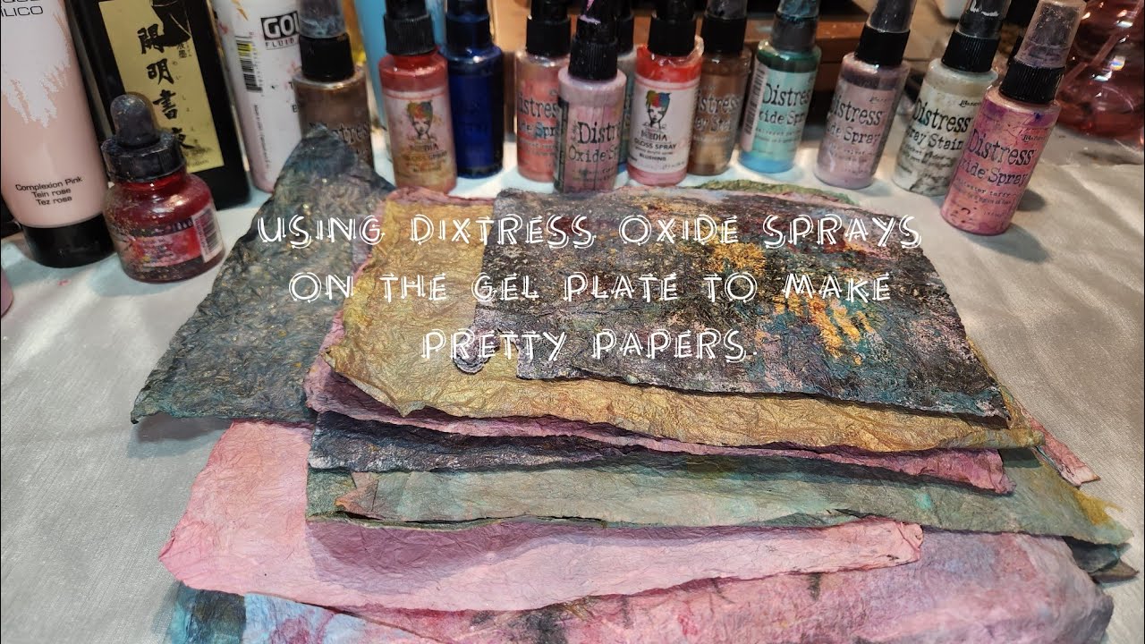 Distress Oxide Inks on the Gel Plate