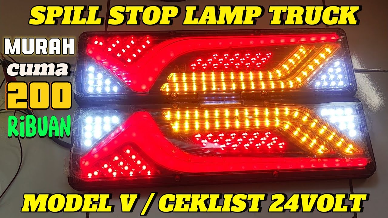 Stop Lamp 24 Volt Truk Model V / ceklist | Lampu Rem LED Truck Variasi 24V Model V atau Ceklist