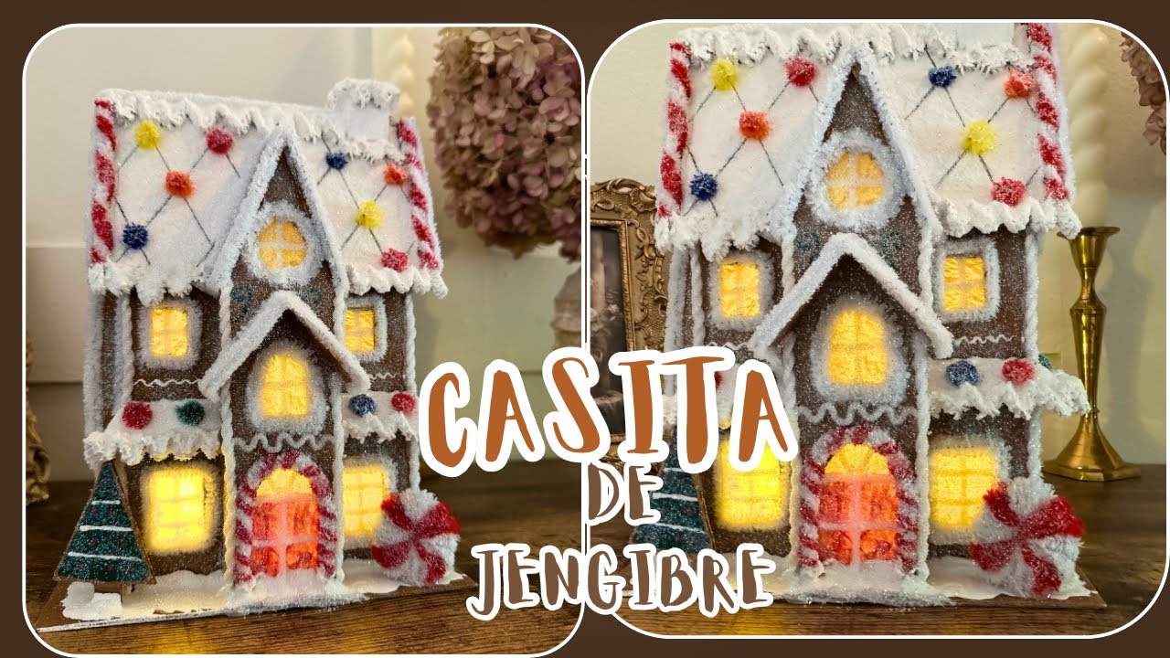 CASITA DE JENGIBRE (CARTÓN) NAVIDEÑA