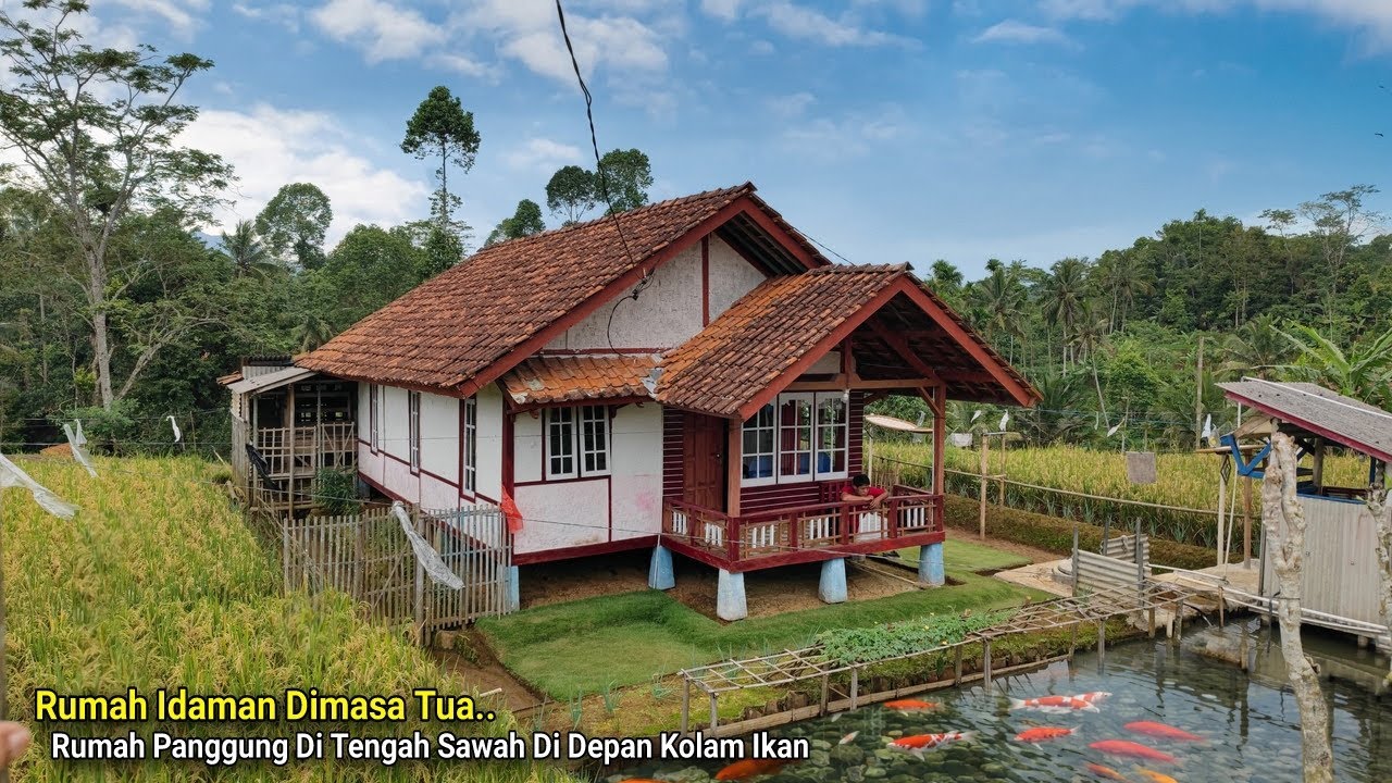 Terpesona.. Berkunjung Ke Rumah Panggung di Tengah Sawah Nambah Betah Ngabuburit di Bulan Ramadhan