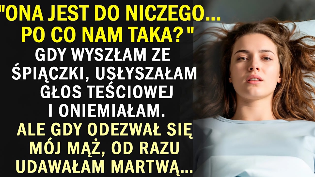 Ocknąwszy się na OIOM-ie, usłyszała głos teściowej i oniemiała. Gdy odezwał się mąż, zbladła