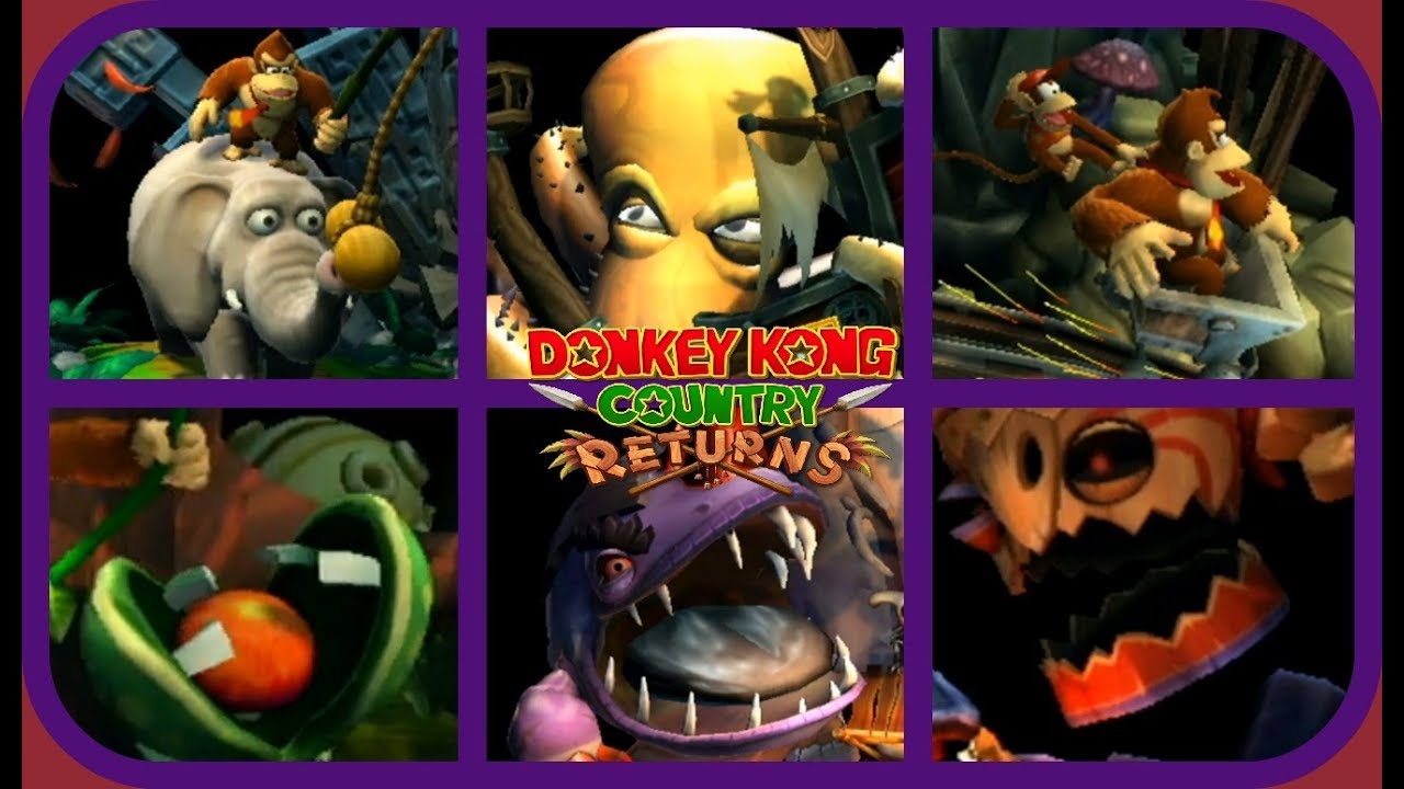 Donkey Kong Country Returns-All Dioramas