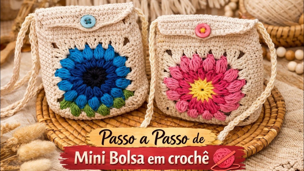 EASY BOLSA CROCHÊ PORTA MOEDAS . #crochet #crochepassoapasso #handmade