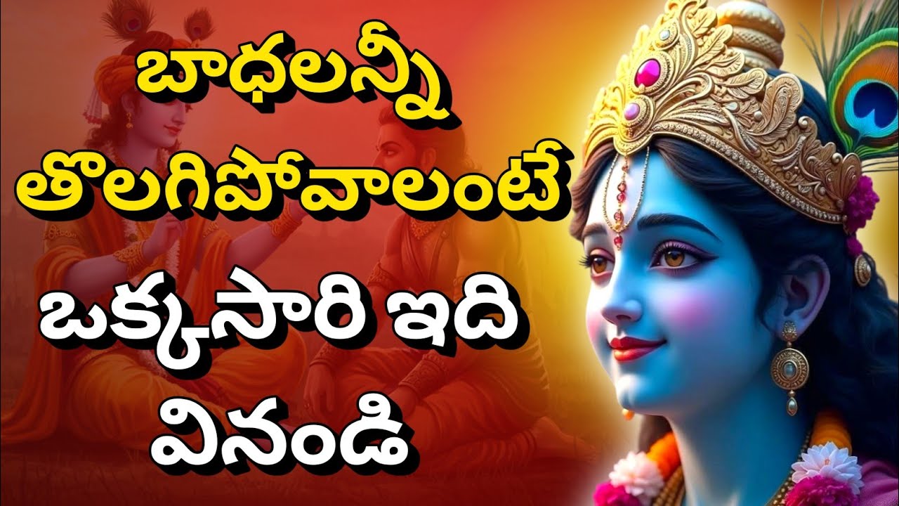 బాధలన్నీ తొలగిపోవాలంటే, ఒక్కసారి ఇది వినండి gita in telugu | krishna quotes | #telugugita