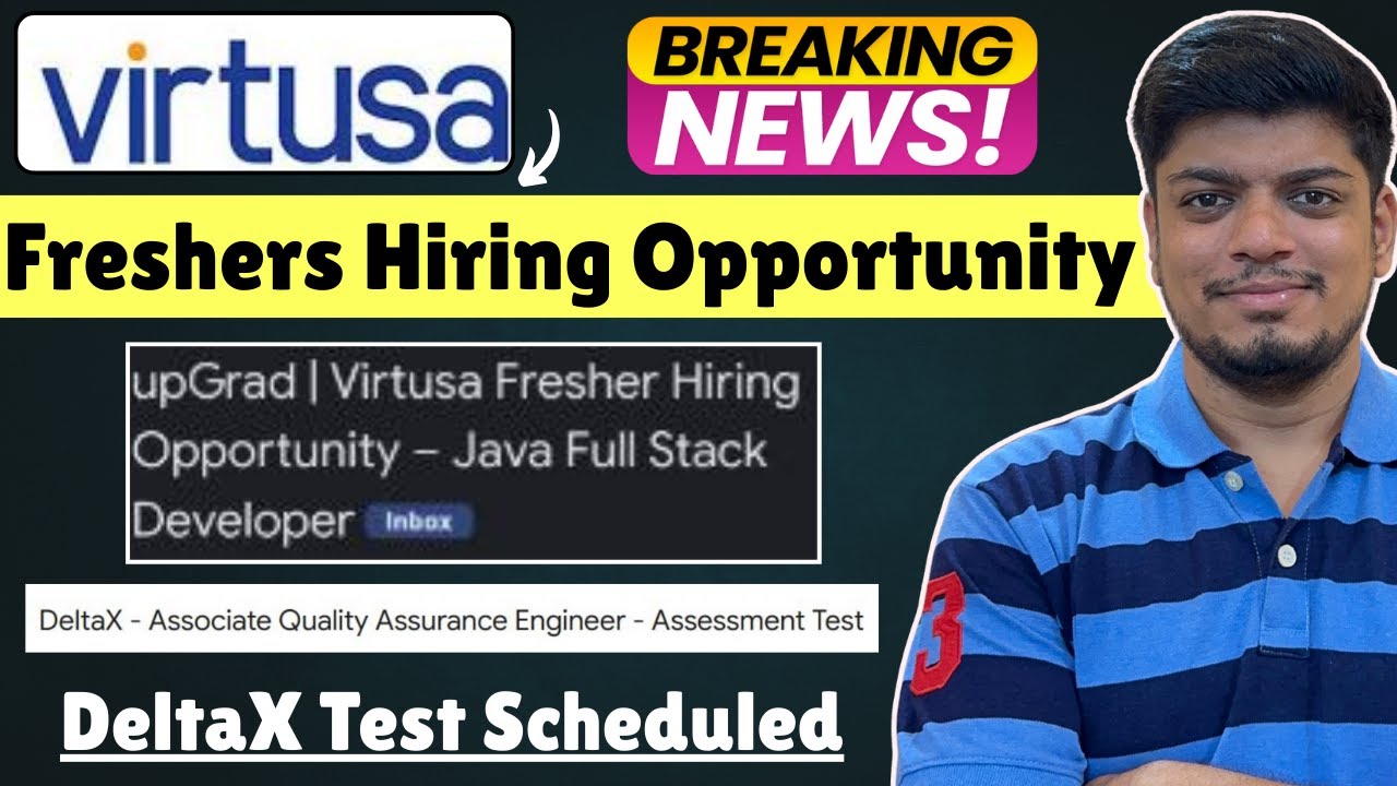 🔥Virtusa Big Freshers Hiring | DeltaX Test Scheduled | New Exam Date | UpGrad(Virtusa) Updates