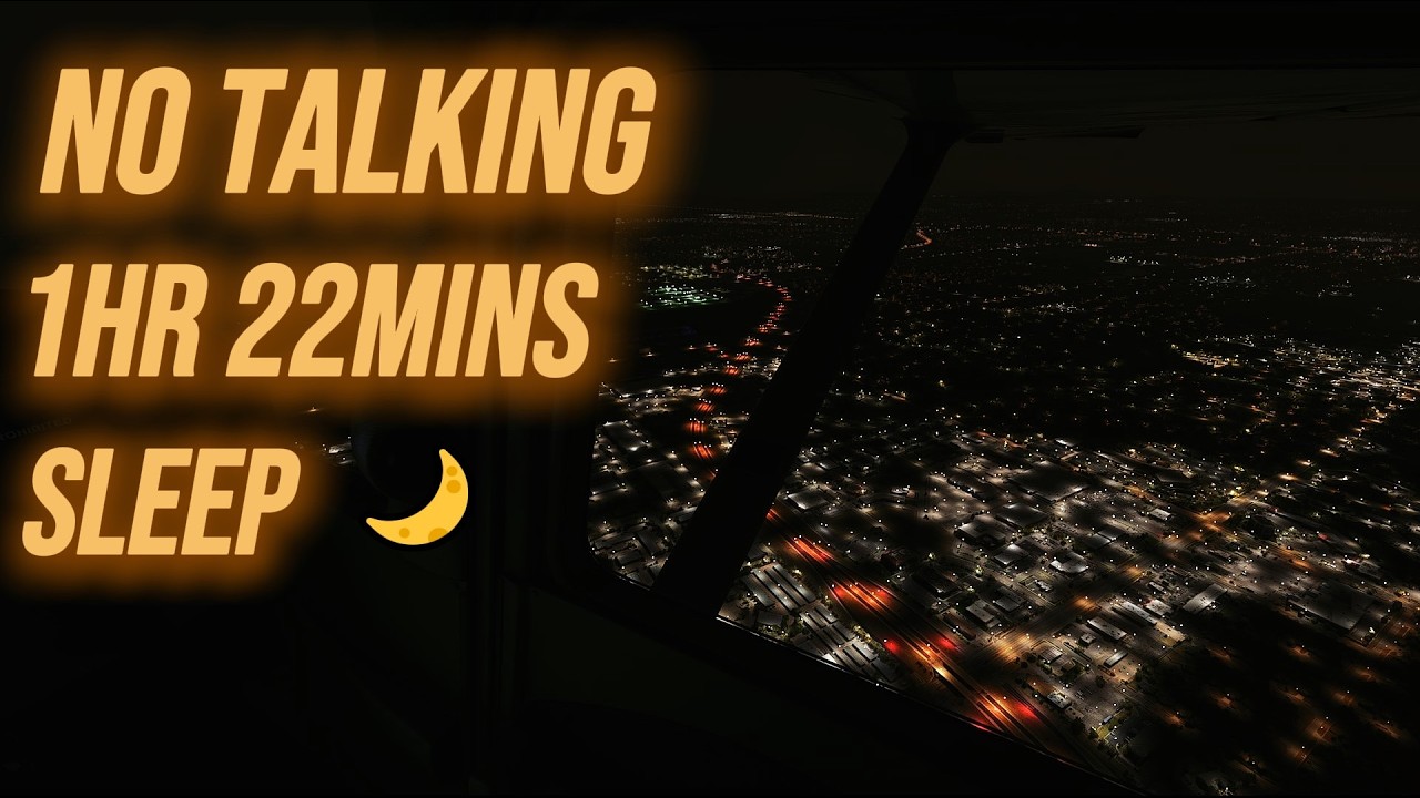 Flint Hills Skyline Run 🇺🇸 | Clear Night Flight | Cessna 172 Skyhawk