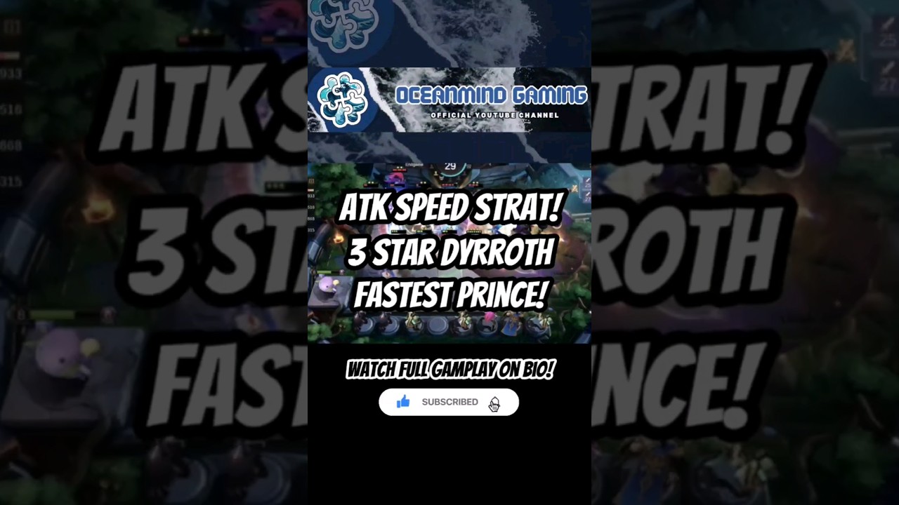 ULTRA ATK SPEED DYRROTH RYA SKILL 3 | MOBILE LEGENDS MAGIC CHESS 