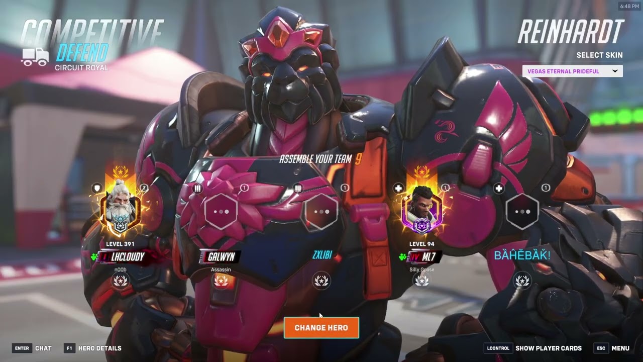 Вот как выглядит игрок №1 REINHARDT - LHCLOUDY Reinhard