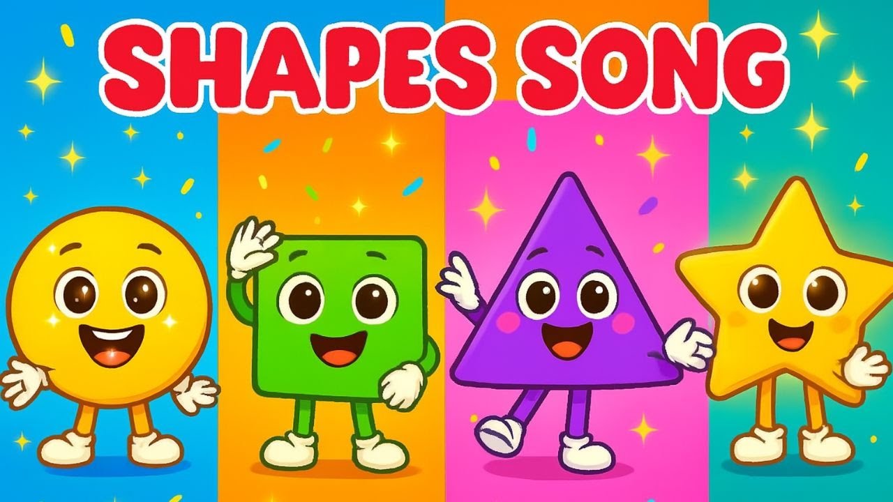 Learn Shapes Song for Kids | Circle, Square, Triangle, Rectangle & Star | Nursery Rhymes & Kids Song