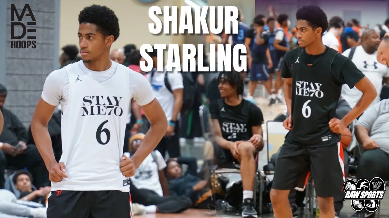 SHAKUR STARLING c/o 2027 WAS LOOKING GOOD FOR TEAM MELO AT MADE HOOPS WARMUP