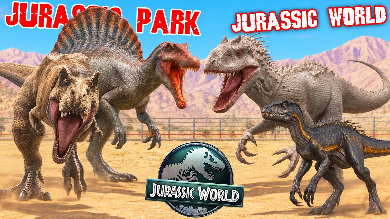 JURASSIC PARK vs JURASSIC WORLD in JURASSIC WORLD EVOLUTION 3