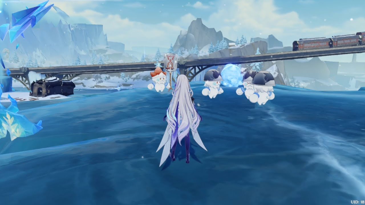 Everfrozen Earth Jack Frost Snow Launcher  Challenge Snezhnaya Guide [ Genshin Impact 7.0 ]