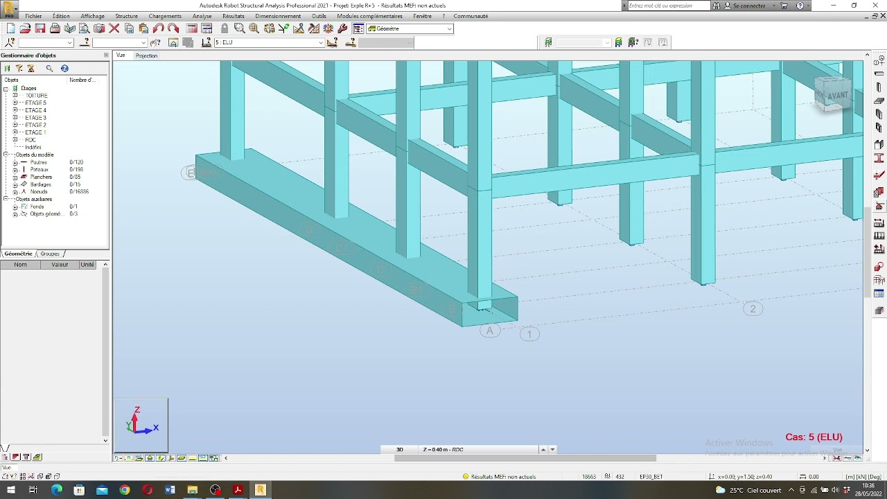 ROBOT STRUCTURAL ANALYSIS_10_Dimensionnement semelle filante