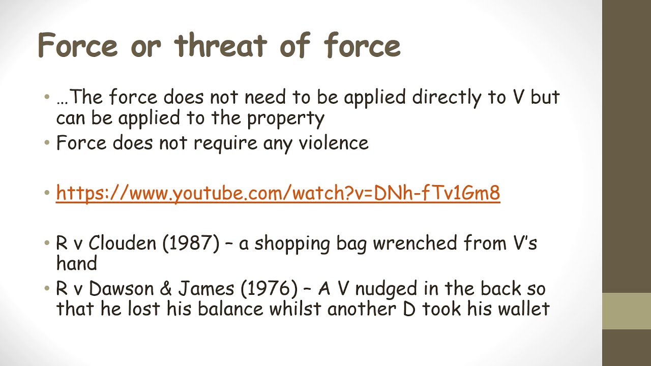 Property offences recording part 3 - Robbery