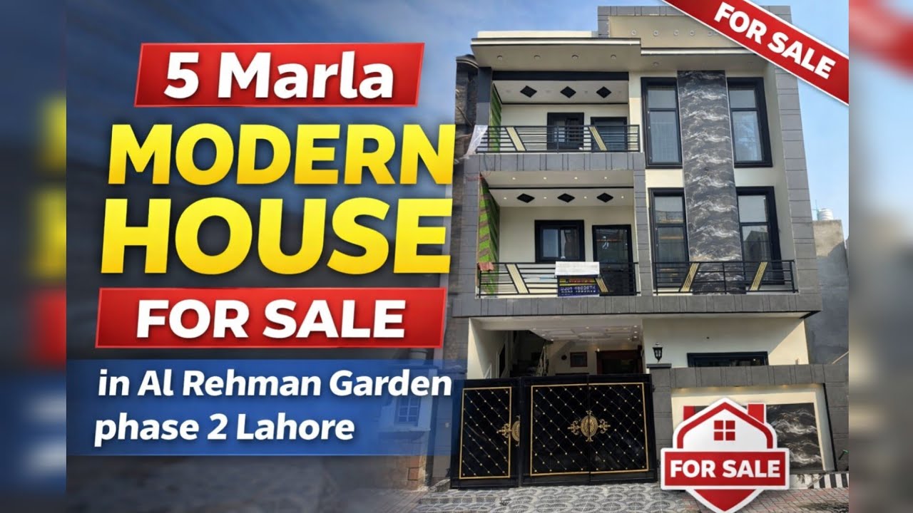 5 Marla Brand New House For Sale In Al Rehman garden phase 2 Lahore 
