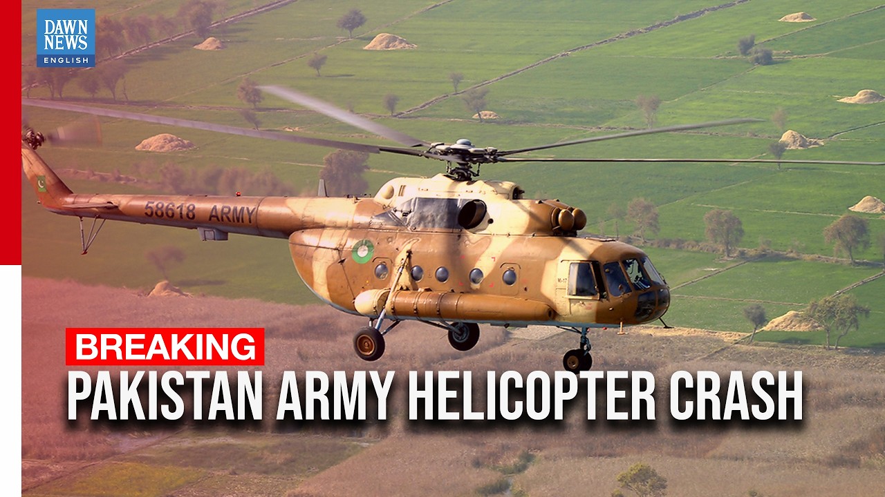 Pakistan Army Mi-17 Helicopter Crashes Near Muzaffarabad, Crew Martyred: ISPR | Dawn News English