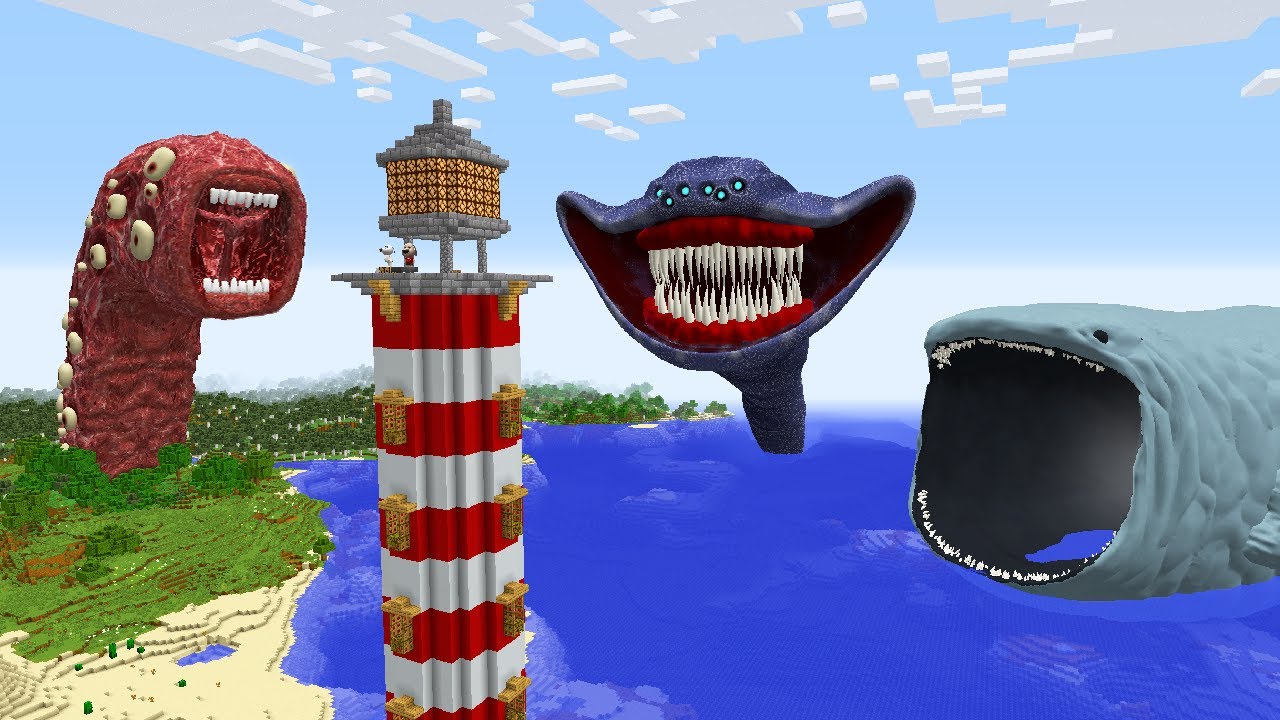 SURVIVING FROM EL GRAN MAJA, TRAIN EATER AND THE BLOOP in Minecraft - Gameplay