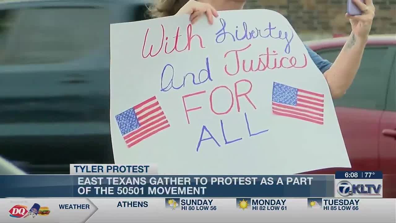 East Texans gather to protest as part of 50501 movement