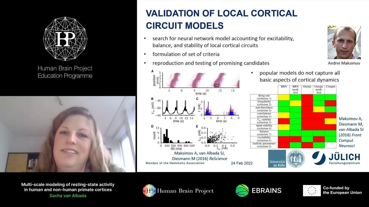 Sacha van Albada - Multi-scale modeling of resting-stata activity in human and non-human (...)