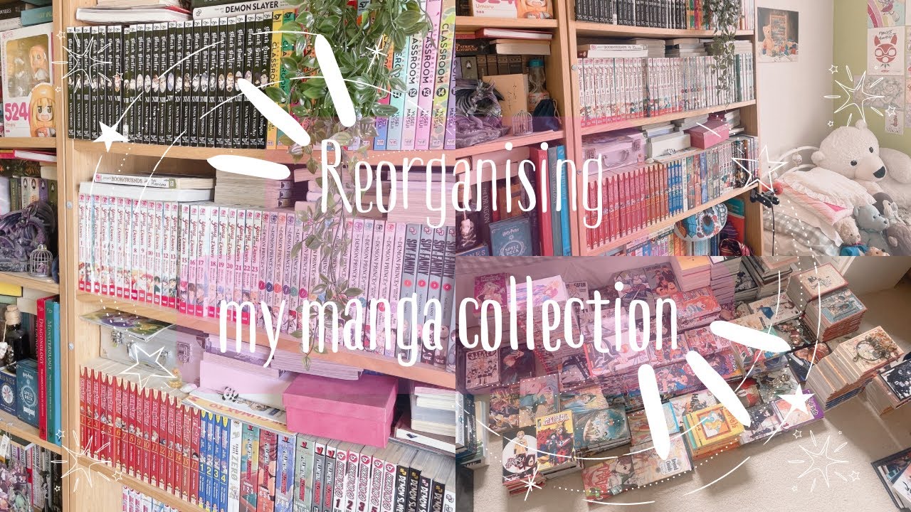 Reorganising my manga collection 🌸💛📚