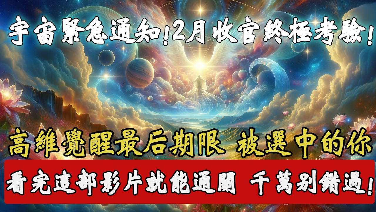 緊急預警！2 月結束前的終極考驗！被高維選中的你，刷到就代表還能覺醒翻盤！抓住最後機會，現在看還來得及！