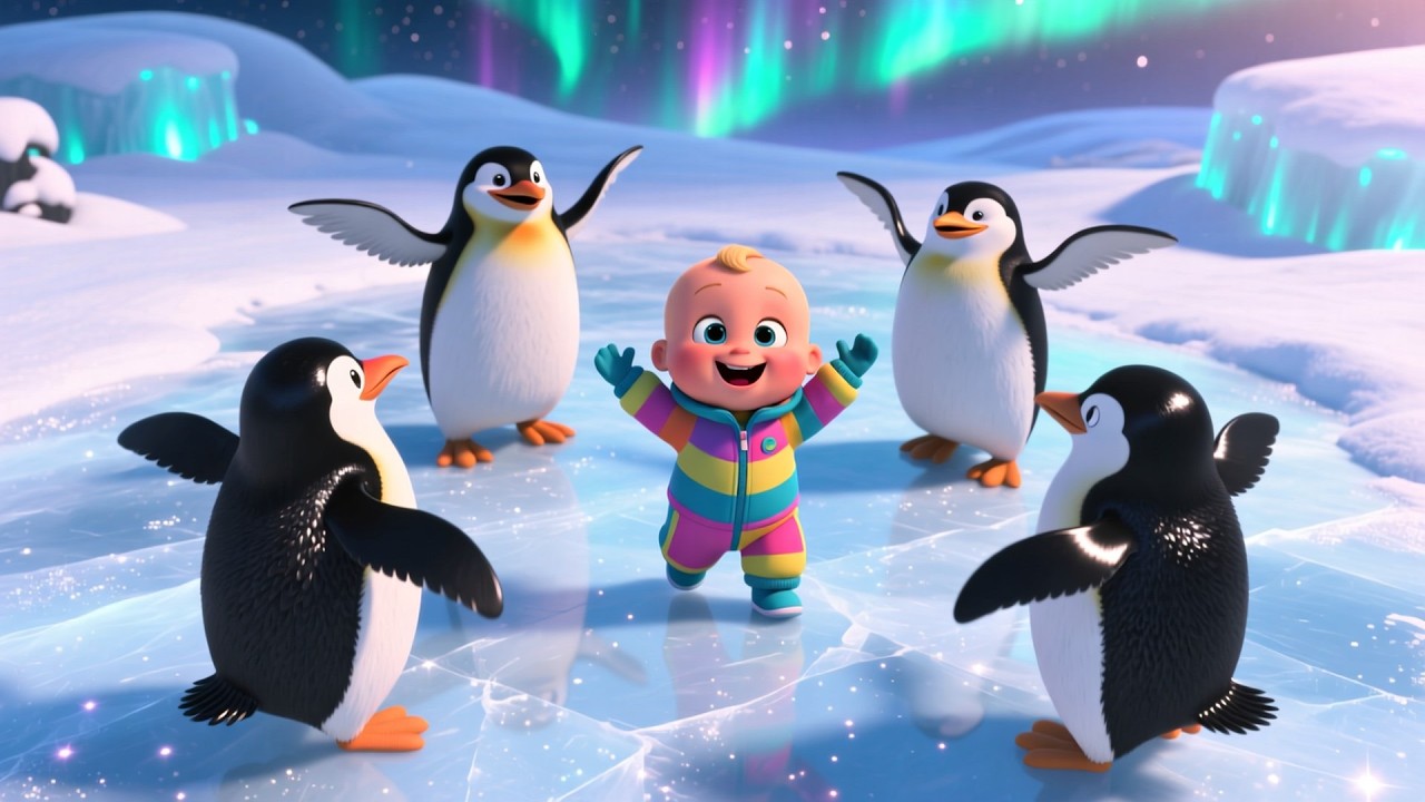 Penguin Dance Song | Fun Kids Song | Playful Nursery Rhyme