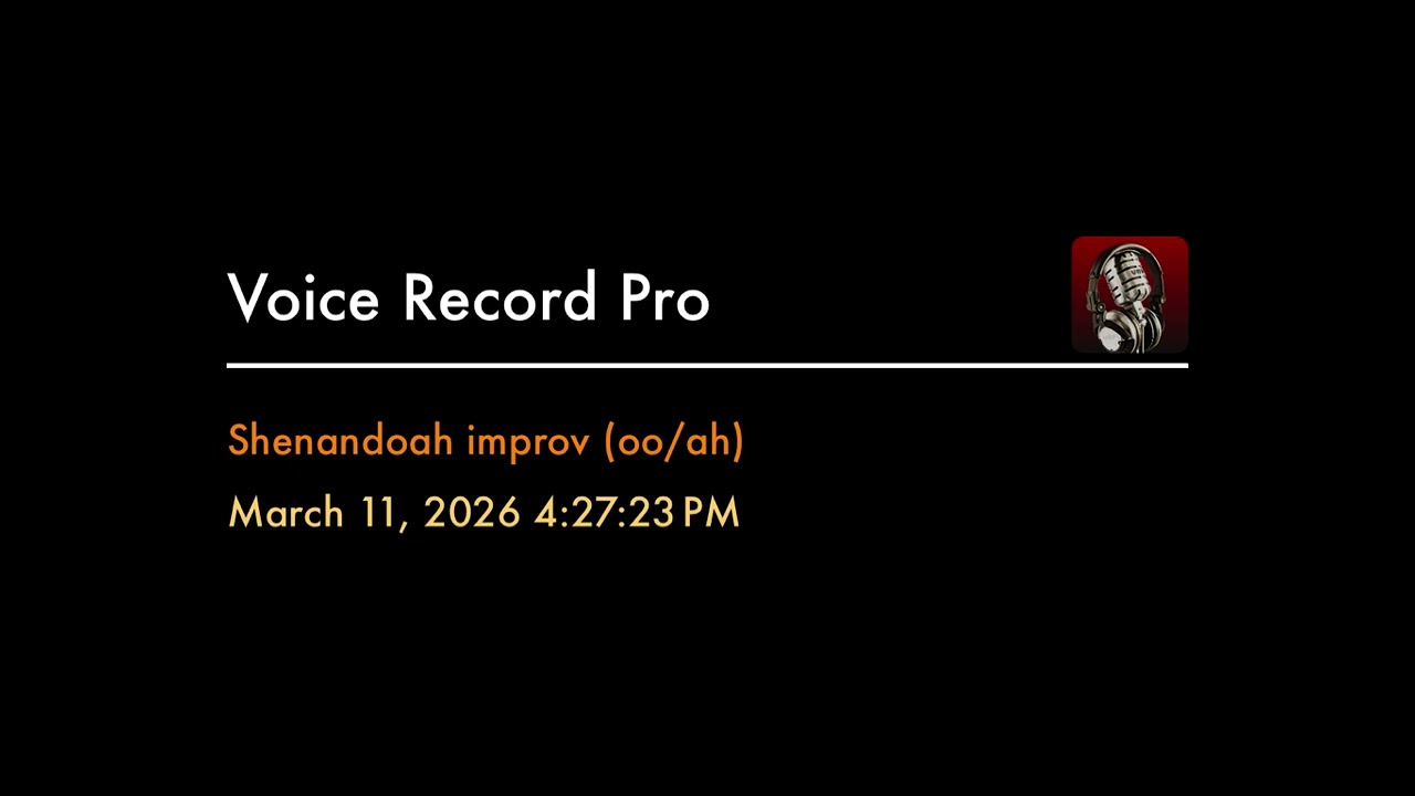 Shenandoah improv (oo/ah)