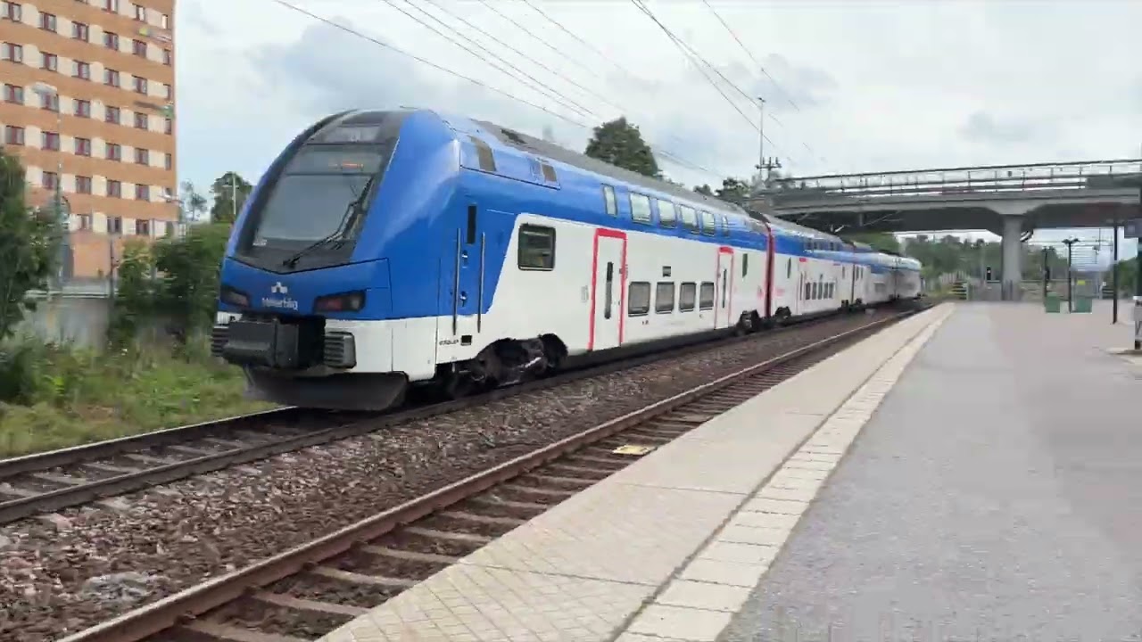 Snabbtåg och godståg i Huddinge och Stuvsta (Sommar 2024)
