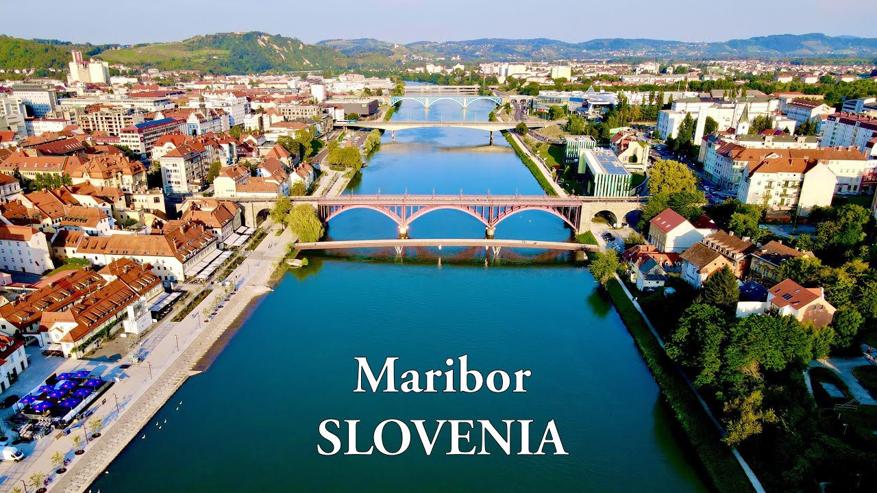Maribor, Slovenia - drone view (4K)