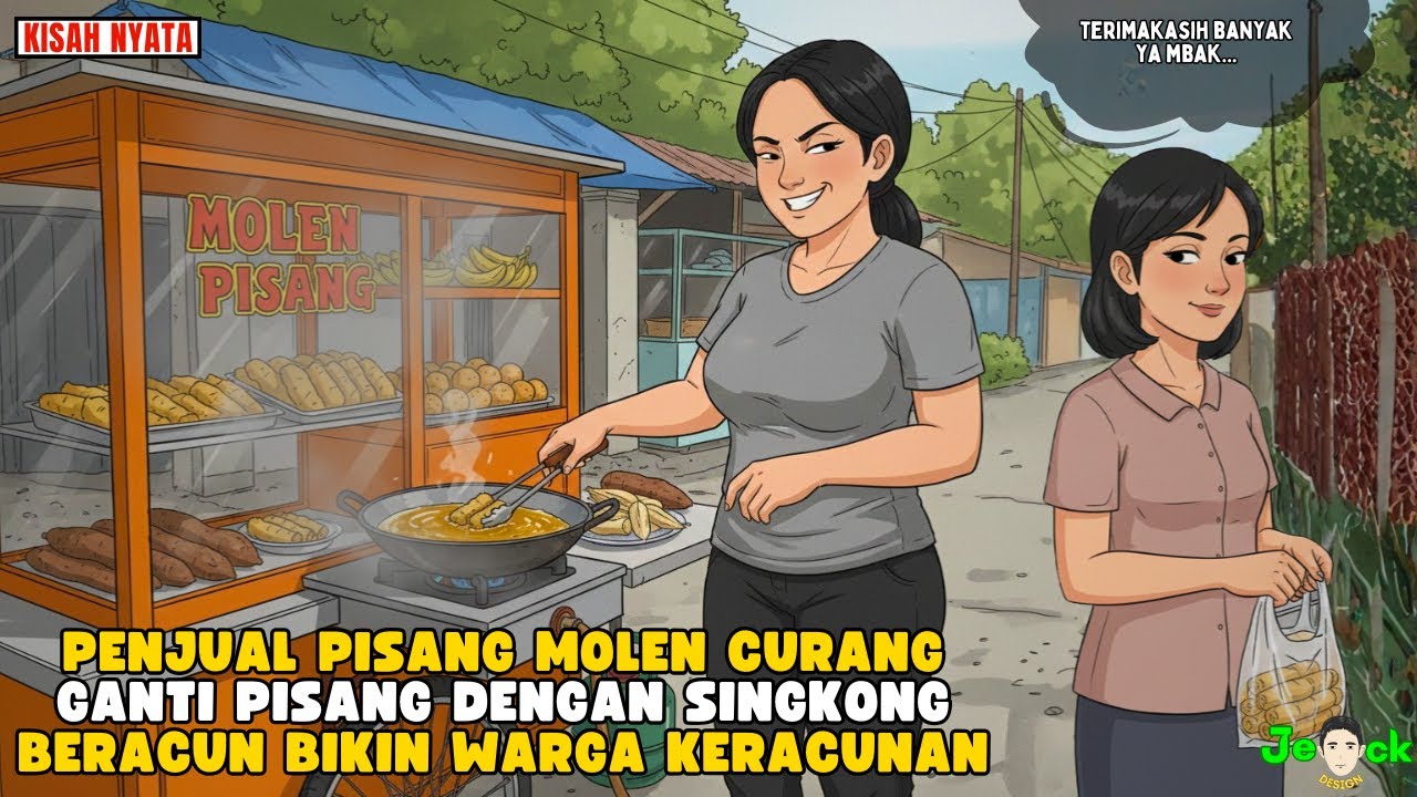 AAB PENJUAL PISANG MOLEN CULAS GANTI PISANG DENGAN SINGKONG BERACUN || ANIMASI AZAB