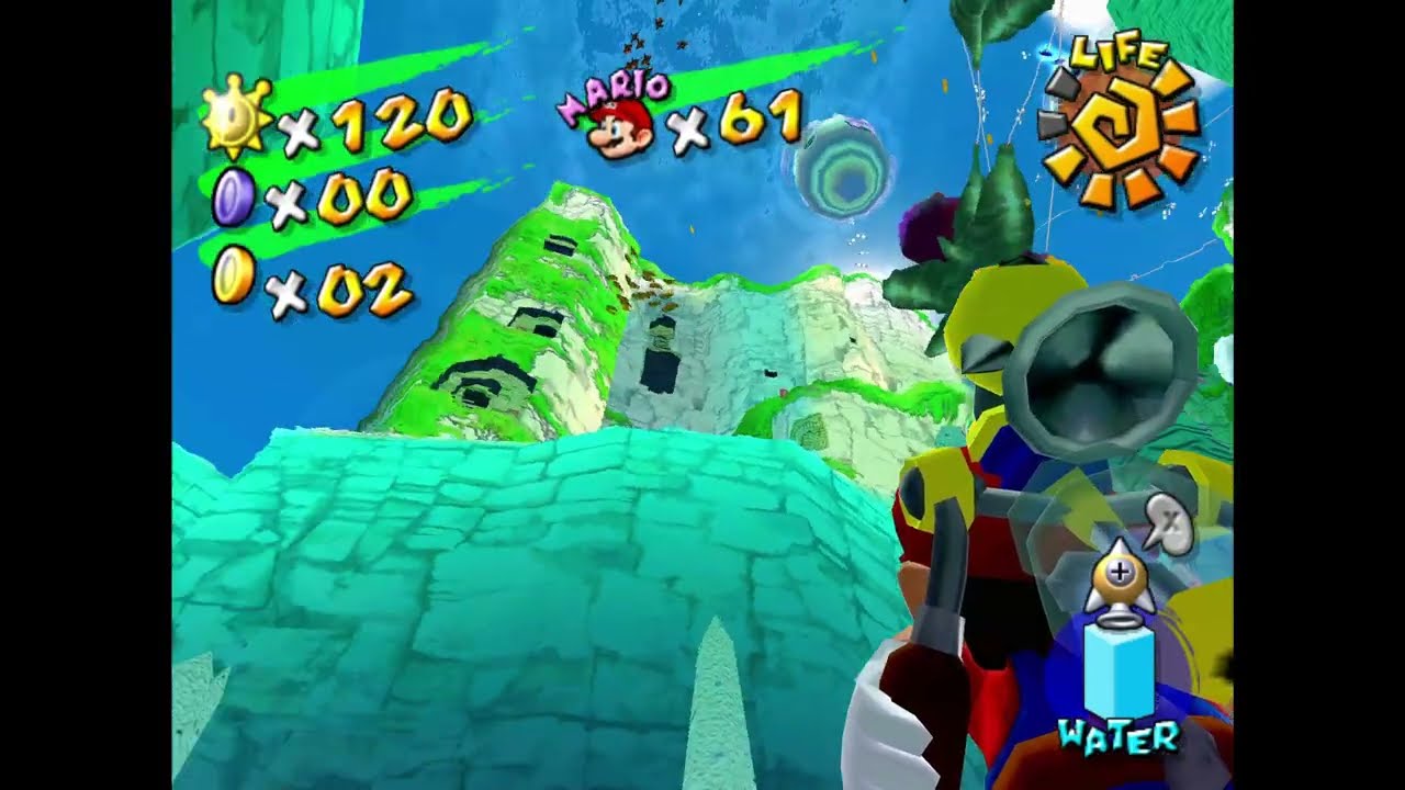 Super Mario Sunshine - Noki Bay - Walk Underwater Glitch