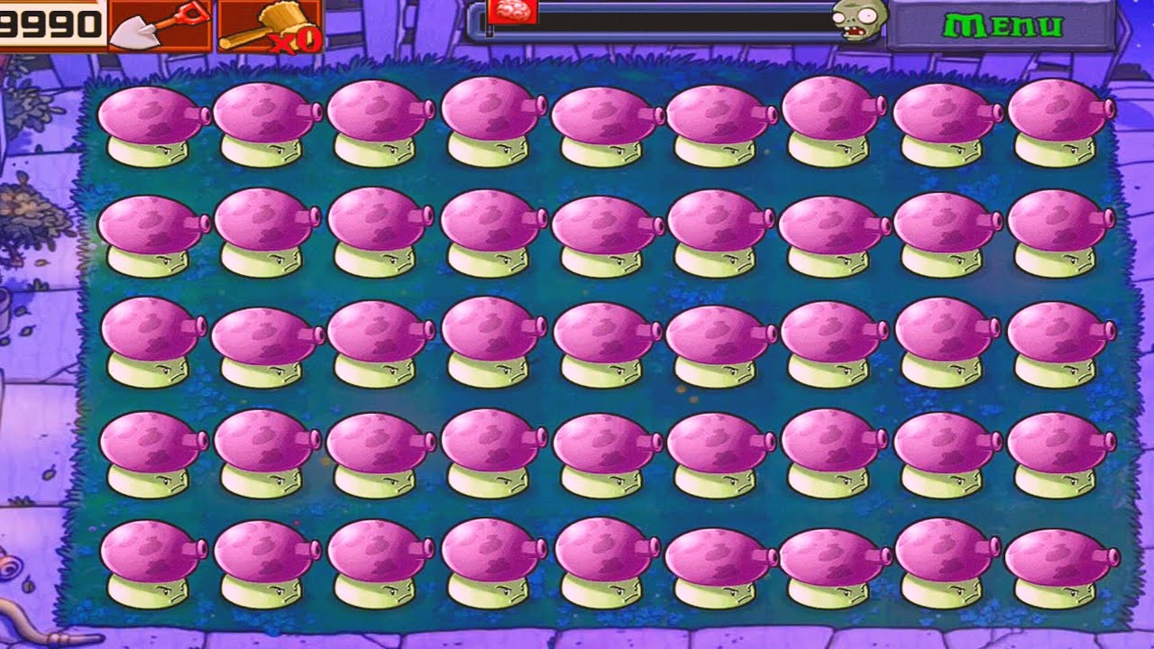 Plants Vs Zombies | Last Stand Night | Fume Shrooms Vs All Zombies Gameplay Full HD 1080p 60fps