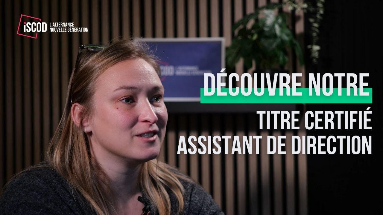 Découvre notre titre certifié Assistant de  Direction - ITW de Mylène, Office Manager