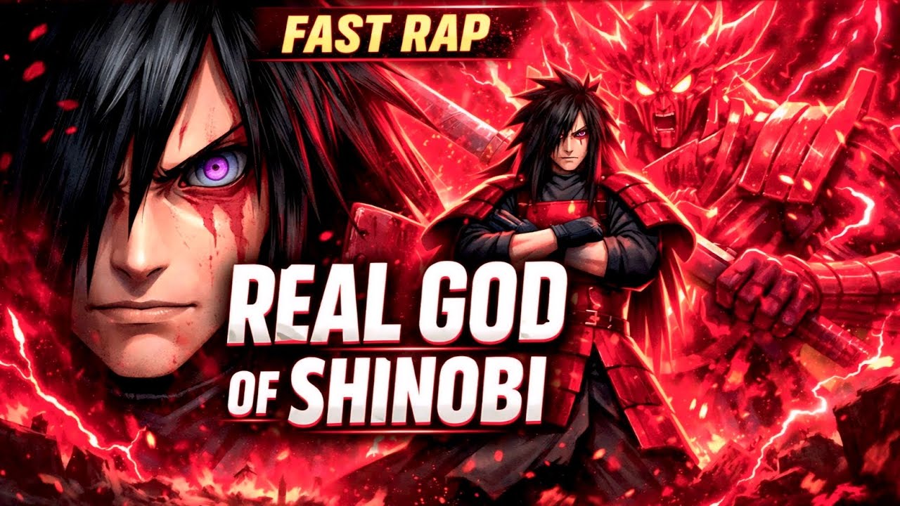 REAL GOD OF SHINOBI 🔥 Madara Uchiha Hindi Anime Rap | Fast Anime Rap