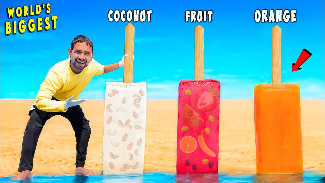 We Made World's Biggest Organic Ice Cream - 100% Healthy😋