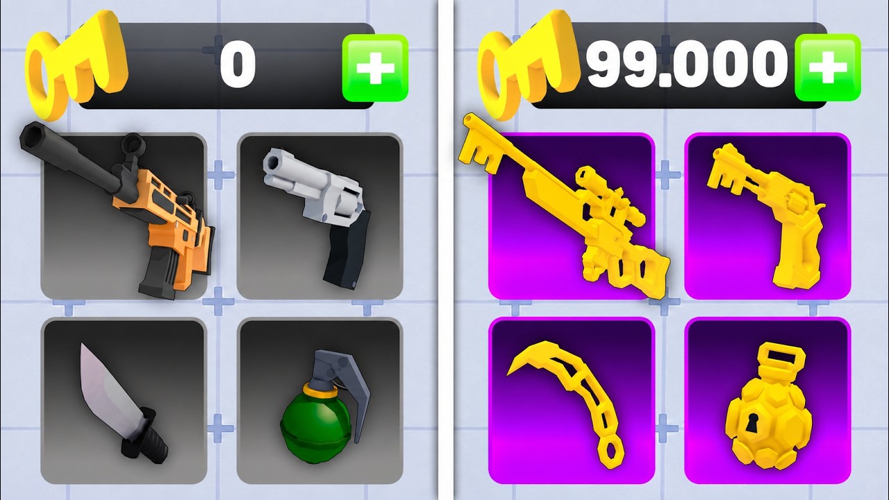 0 КЛЮЧЕЙ VS 99,000 КЛЮЧЕЙ СНАРЯЖЕНИЕ В Roblox Rivals!