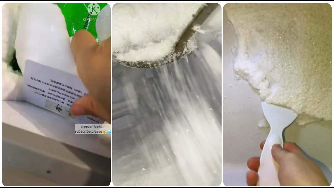 *ASMR* FREEZER SCRAPING WITH CARD💳 FROST COLLECTING, AND FROST EATING🤩❄❄🧊🤤🤤