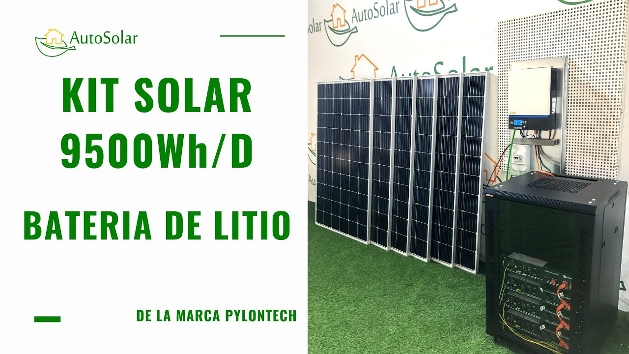 Kit Solar Vivienda Aislada con Baterías de Litio Pylontech