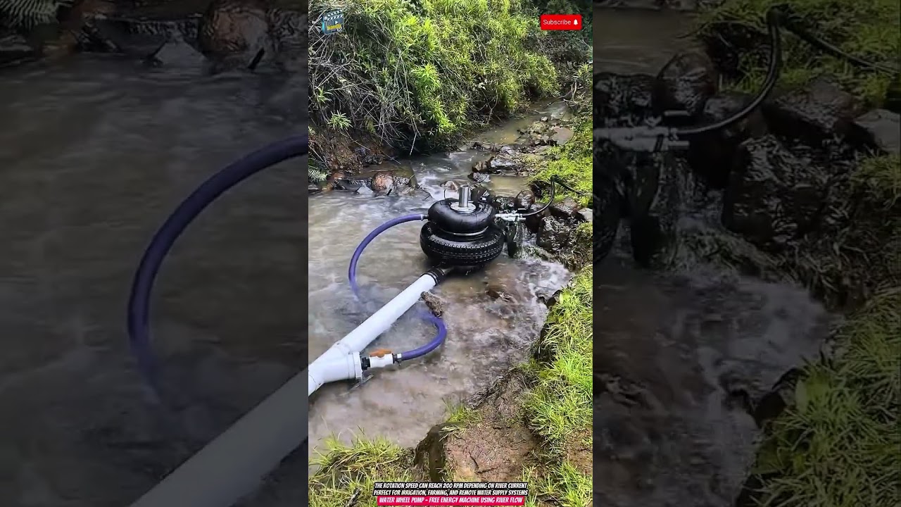 Water Wheel Pump &ndash; Free Energy Machine Using River Flow