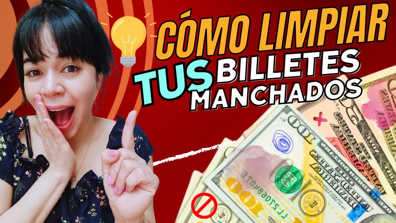 Cómo quitar manchas de sello y tinta en billetes de Dólares. EFECTIVO!