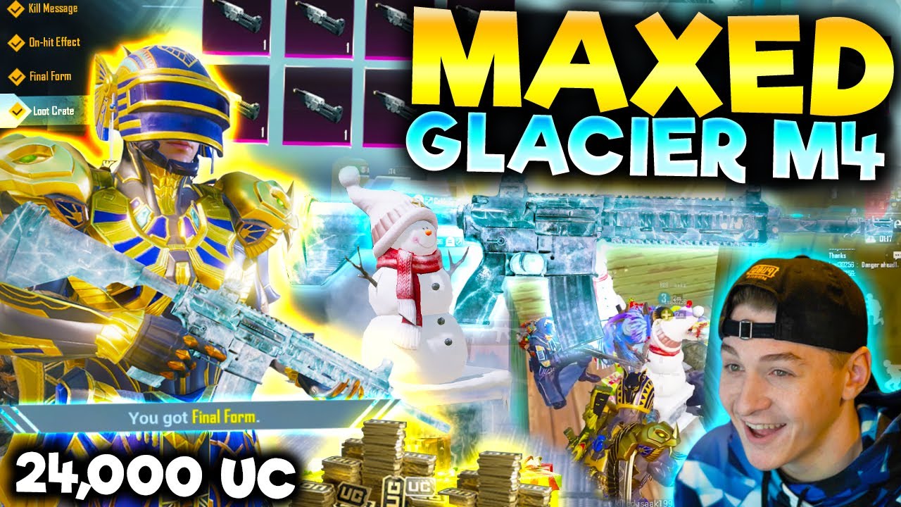 MAXING the GLACIER M4 GUN LAB! The BEST SKIN in PUBG MOBILE
