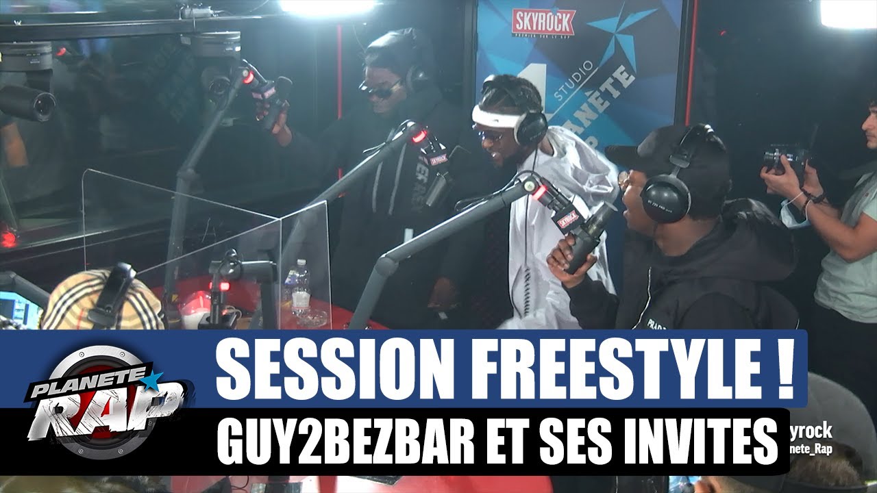Guy2Bezbar - Session freestyle avec Gazo, Leto & Landy ! #PlanèteRap