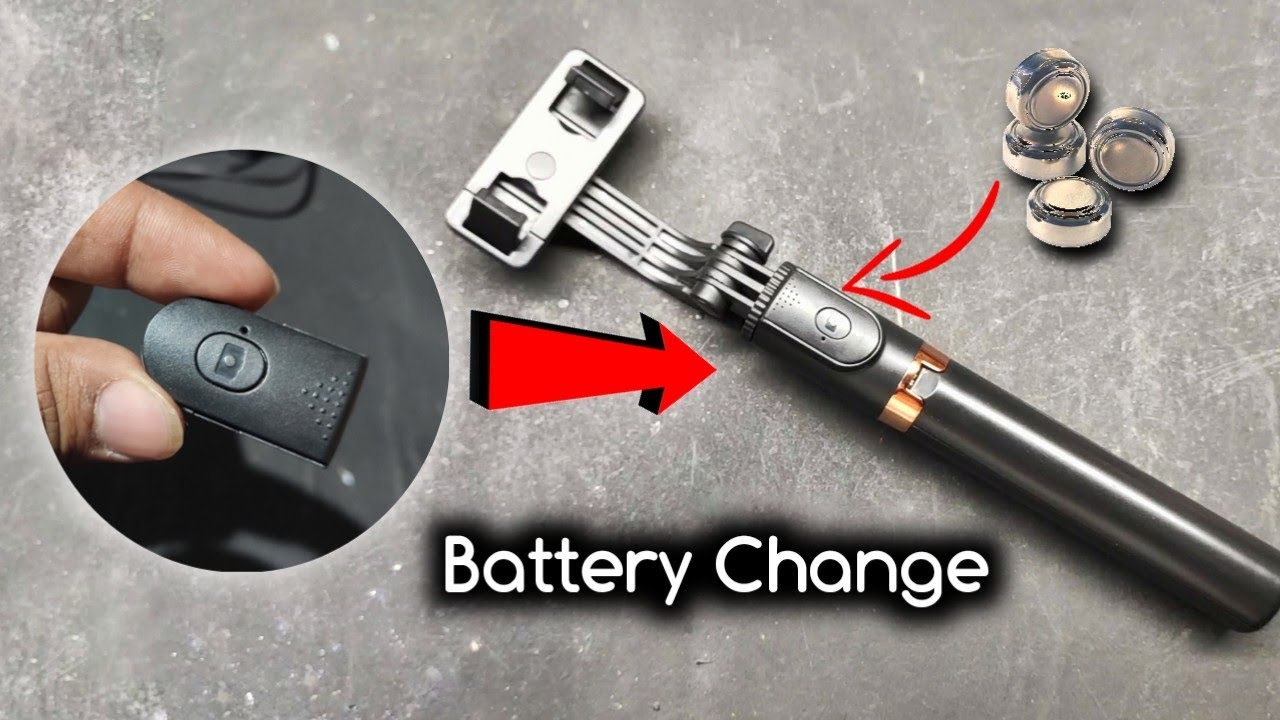 How to replace battery of blutooth selfie Stick