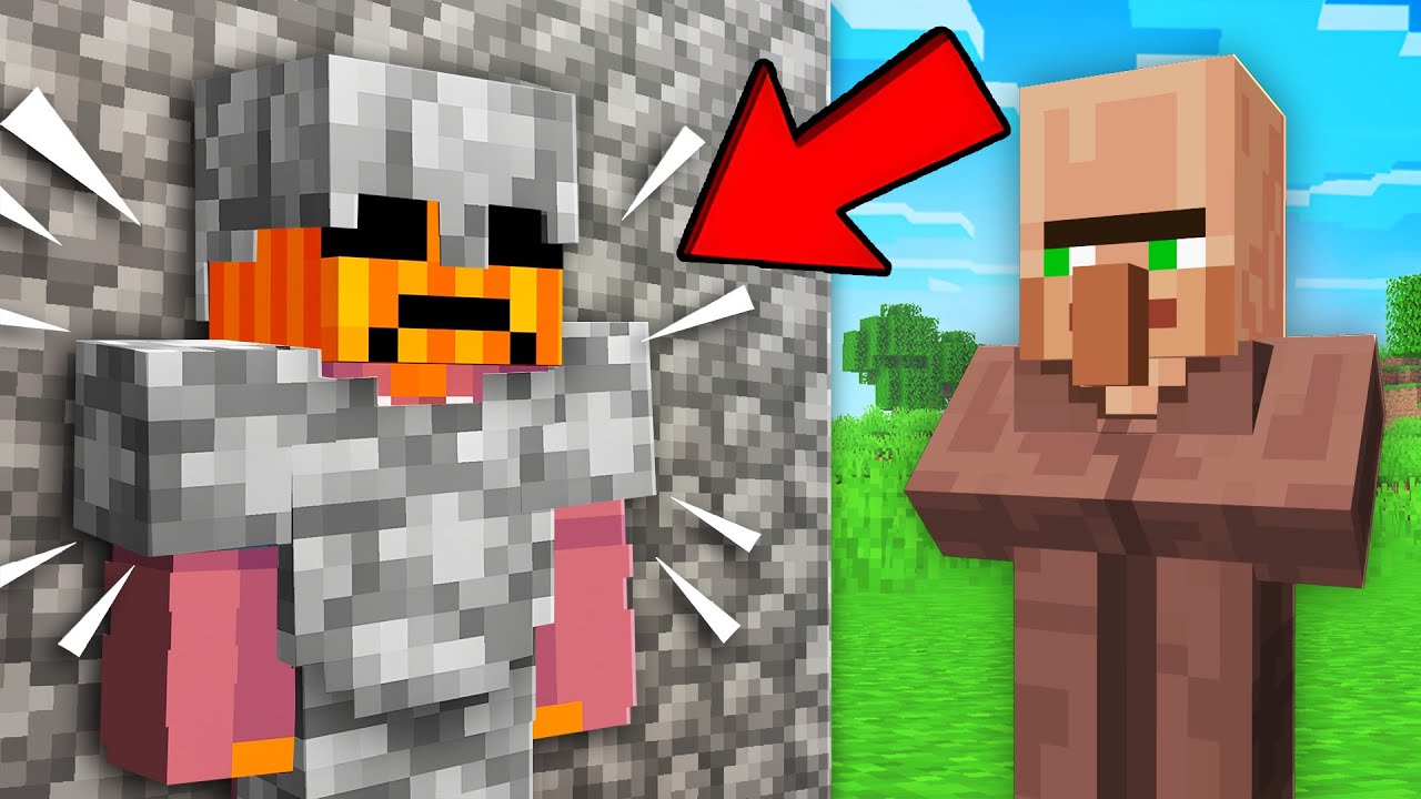 ENGAÑÉ a los ALDEANOS con ESCONDITES SECRETOS en Minecraft!