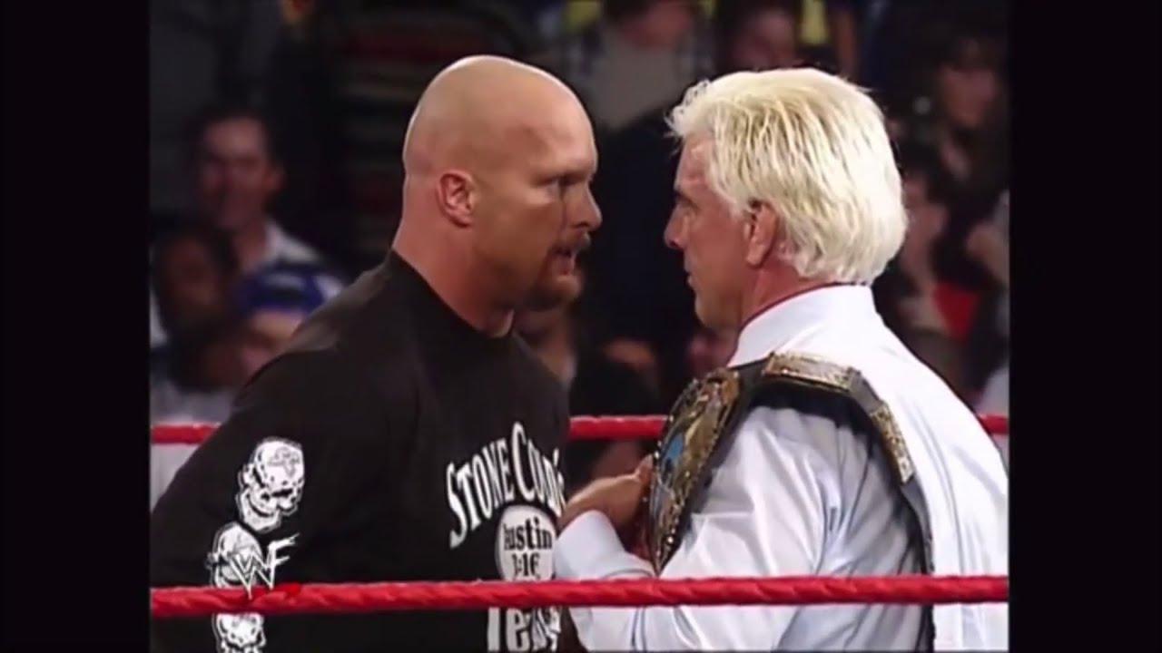 Vince Tries To Strip Stone Cold Steve Austin Of The Title Ric Flair Stops Him WWE Raw 11-19-2001