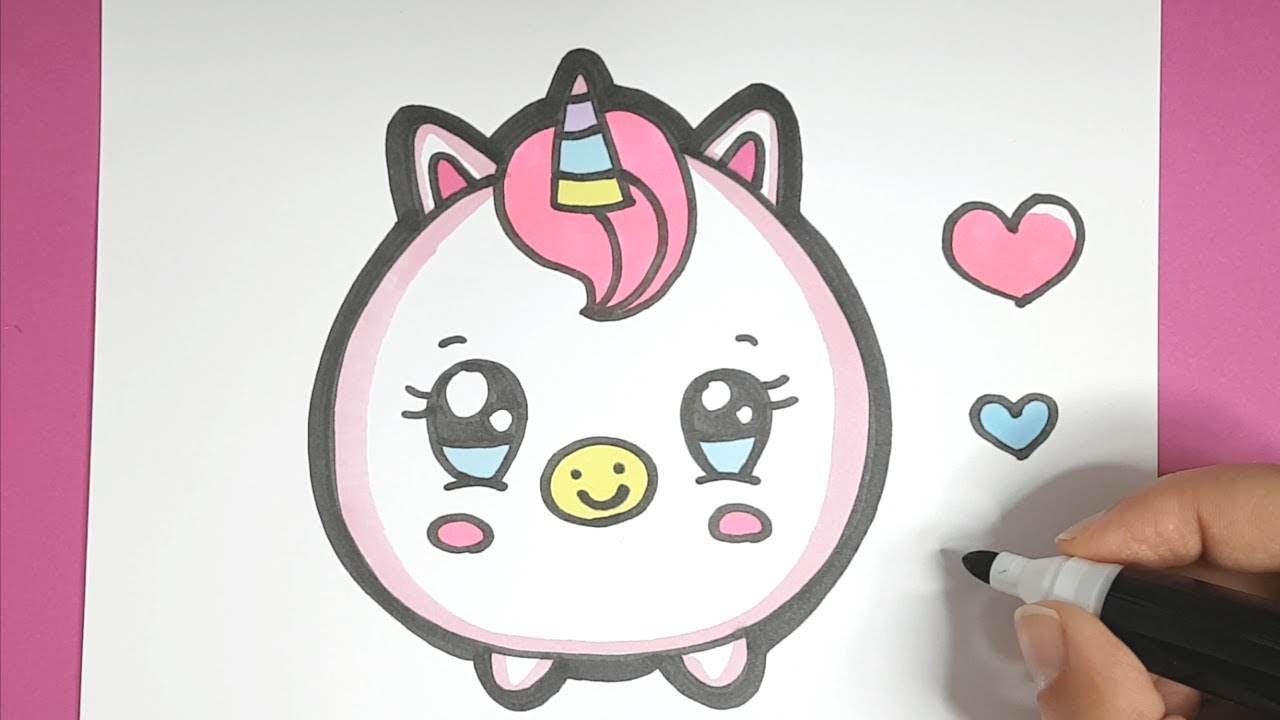 Kawaii Baby Einhorn malen - EINFACH UND SÜß