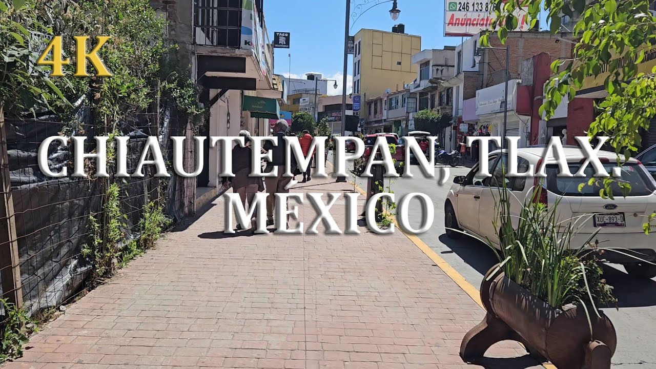 Santa Ana Chiautempan, Tlaxcala, M&eacute;xico [4k 60fps]. Recorrido a pie / Walking tour.