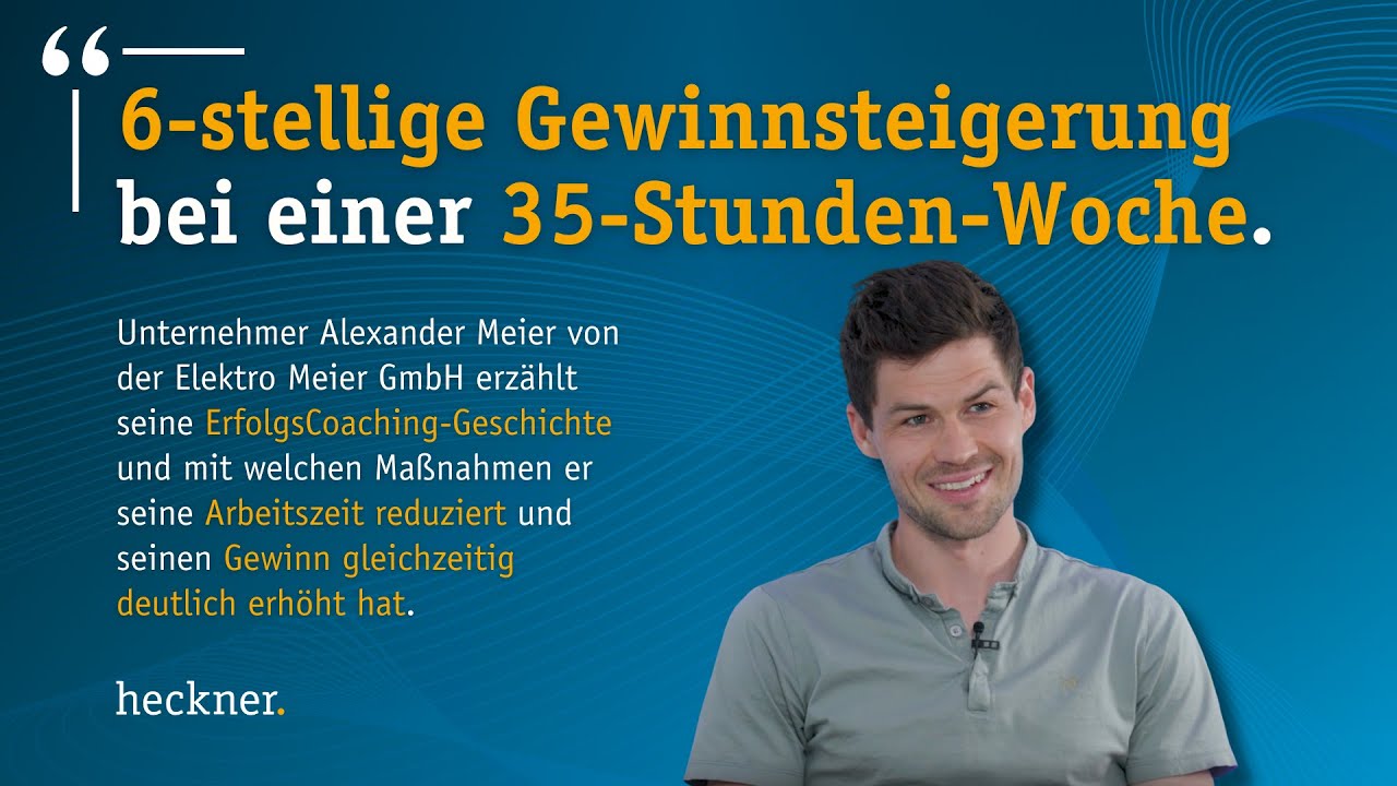Alexander Meier: 6-stellige Gewinnsteigerung bei einer 35-Stunden-Woche